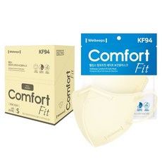 웰킵스 컴포트핏 세이프 보건용 컬러 마스크 소형 새부리형 KF94, 1개입, 25개, 아이보리