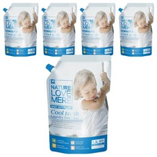 네이쳐러브메레 쿨프레쉬 유아 세탁세제 리필, 1.3L, 5개