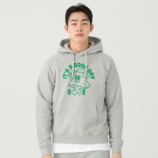 CITIFY 男士薄款刷毛連帽T恤 Good day