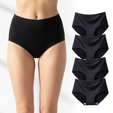 PEONIST 女性無縫線無痕內褲 4件組, 黑色