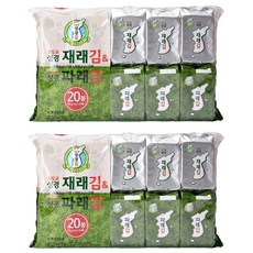 Sung Gyung Food 成京 傳統海苔 4g 10包入+青海苔 4g 10包入, 80g, 2袋