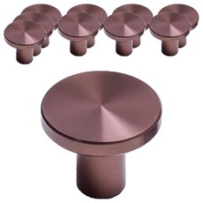 把手世界 簡約圓形單孔家具把手 小號 古銅色, 10個