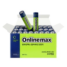크린랩 온라인맥스 알카라인 AAA 건전지, 24개입, 1개