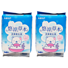 HiBIS 木槿花 悠涼草本衛生棉, 2包, 8片, 日用24.5cm