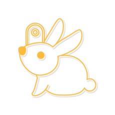 AMOS 阿摩司 壓克力模型版 小兔子 迷你款, 1個