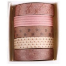 KOKA 自然設計紙膠帶5件組 10號山楂, 1套, 混色