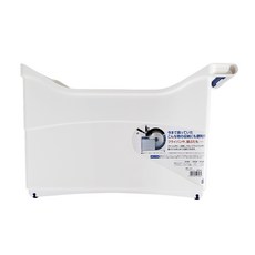 INOMATA 冰箱收納盒 附滑輪, 白色, 1組