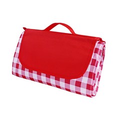 센스팟 팬시 방수 돗자리 매트, 바둑판 레드