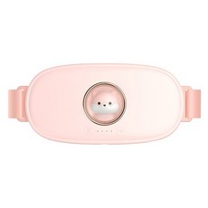 Timo 太空萌犬按摩暖宮腰帶 恆溫熱敷 男女適用, M28, 粉色