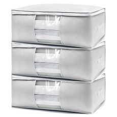 메오 대용량 의류 이불 수납가방, 그레이, 3개