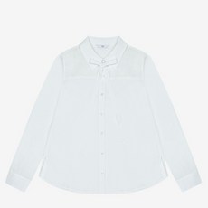 SI(씨) 여성용 리본 타이 오간자 블라우스 SKBAB2401