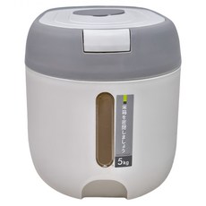 日式一鍵自動彈蓋儲米桶 5KG, 灰白色, 1個