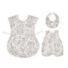 EmonG 新生兒用 媽媽圍兜 + 寶寶睡眠背心 + 寶寶圍兜 懷孕生產 禮物套組