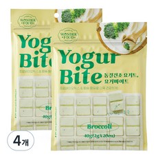 원더푸드 반려동물 요거 바이트 간식 20p, 브로콜리, 40g, 4개