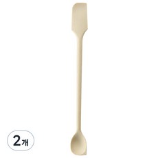 스택잇 실리콘 다용도 스푼 잼 버터 요거트 나이프, 베이지, 2개