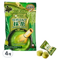 유하미카쿠토 미카쿠도 토쿠노 밀크 말차 캔디, 81g, 4개