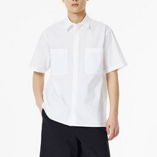 JAJU (JAJU) 男款透氣府綢短袖棉質襯衫