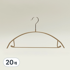 JINSIMGAMSUNG 環狀旋轉式防滑防肩角衣架, 20個, 米色