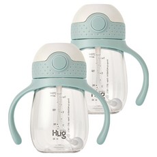 마더케이 허그 추 빨대컵, 210ml, 2개, 민트