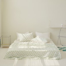 노컨셉 홀리데이 프린트 시어서커 여름 홑이불 침구세트