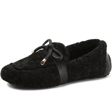 쁘띠제 여성용 뽀글이 리본 로퍼 0.5cm 아이브