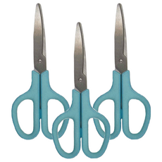 PLUS 普樂士 30度弧線 抗菌剪刀, 藍色, 3支