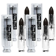 댕기머리 원터치 헤어 커버 스틱 4g, 흑색, 4개