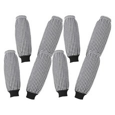 Liv-on 耐用格紋設計布料袖套 工作用 美術用 8入, 黑色