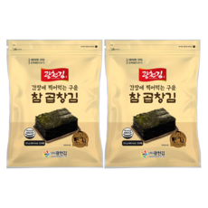 광천김 간장에 찍어먹는 구운 참 곱창김, 125g, 2개