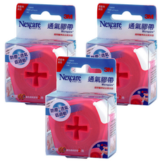 3M Nexcare 膚色通氣膠帶貼心即用包, 2捲, 3組