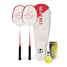 Severo Skycock 羽球拍 2支 + 全罩式拍套1個 + 羽球2顆, 1套, 單一商品