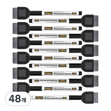 펜맥스 세필 미니 지우개 보드마카, BLACK, 48개