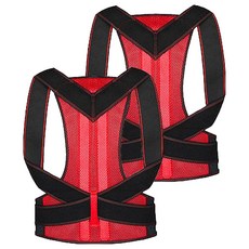 Hilio 腰背肩膀姿勢輔助帶 01 紅色, 2個