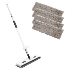 Locus 清潔拖把 濕拖把 除塵紙拖把 + 三層刷毛清潔墊, 1套