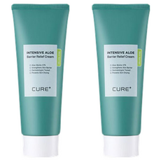 김정문알로에 큐어 인텐시브 알로에 배리어 릴리프 크림, 100g, 2개