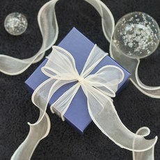 gilgri 花束禮品包裝緞帶, 9m, 06 乳白色