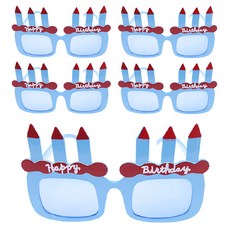 派對用品 蛋糕派對眼鏡, 藍色, 5個