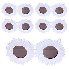 LivingDA 派對工具 向日葵派對眼鏡, 白色, 5個