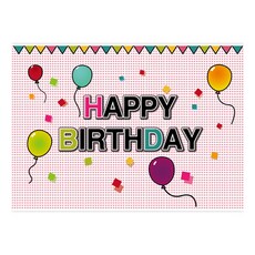 生活達派對工具氣球特大號生日橫幅, 混色