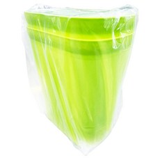 好運花 長型大垃圾桶 13.5L 綠色 2入