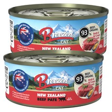 브리젠 전연령 고양이 뉴질랜드 파테 주식캔, 2개, 80g, 소 2개, 80g, 소