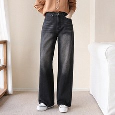 앤드스타일 여성용 숏/롱 기장 딱맞진28탄 인사이드절개 데님 와이드 팬츠 264950