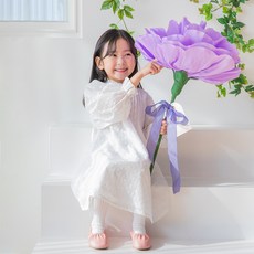 BeautifulDecoSense 巨型康乃馨 蝴蝶結緞帶裝飾款, 紫色