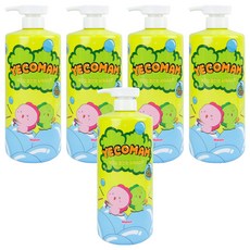 Yecomam 兒童大容量3合1多效沐浴洗髮精 哈密瓜, 1L, 5個