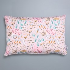 ahtty blanc 孩童圖案印花枕頭套 2入+枕芯, Pink Rabbit