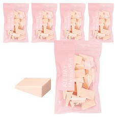 Toolif All Day 切塊粉撲 20入, 膚色, 5個