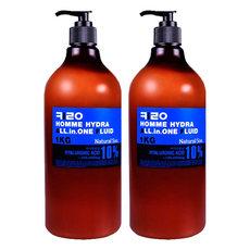 Natural Soo Kiiro 男士保濕多效合一乳液, 1000g, 2個