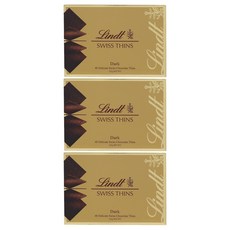 Lindt 瑞士蓮 經典薄片黑巧克力, 3包, 125g