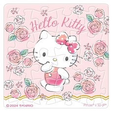 Hello Kitty 花朵系列 紅玫瑰 磁性拼圖, 16片, 1盒
