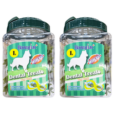 Boneplus L號 犬用潔牙骨, 健康口腔護理, 螺旋設計360度深層清潔, 富含礦物質, 天然草本, 600g, 2桶